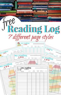 An easy-to-use fun reading log can encourage a love of reading in children. These 7 different free printable reading log pages have something for everyone.