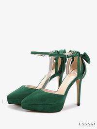 Lasaky - Stylish and Elegant Womens Pointed Toe Heel Sandals with Stiletto Heels and Terry Detailing