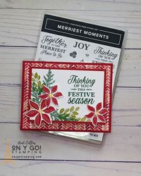 Heidi Collins, On Y Go! Stamping - Card Making Expert on Instagram: "Do you give gift cards for Christmas? I seem to give more and more every year. So, fun gift card holders are a must for me. This is a great handmade card that has a fun fold and holds a gift card. I used the Merriest Moments stamp set and Painted Christmas patterned paper for this holiday card. You can find a Quick Reference guide on my website for this fun fold gift card holder. Just follow the link in my bio! #merriestmom