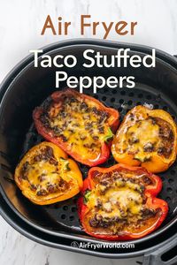 Air Fryer Stuffed Peppers Recipe | Taco Stuffed Peppers 20 min