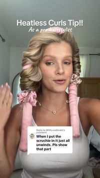 Curler store is linked in bio!  @Josie Balka on TikTok  How to keep your heatless curls from unwinding!! Heatless Curls Tip as A Pro Hairstylist