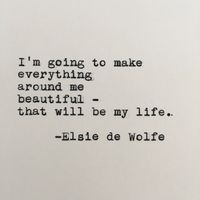 Elsie De Wolfe Life Quote Typed on Typewriter | Etsy