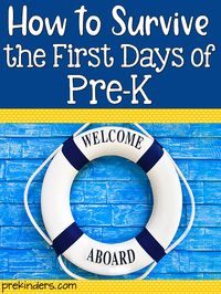 Many new teachers, or teachers new to Pre-K, ask how to begin the year. How to survive the First Days of Pre-K! The best advice I got as a new teacher was