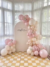 Pink balloon garland decor scianka balonowa rozowa dekoracja