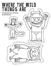 Popsicle stick puppets are the best! These are made for "Where The Wild Things Are" by Maurice Sendak. … | Book themed crafts, Book activities, Preschool activities