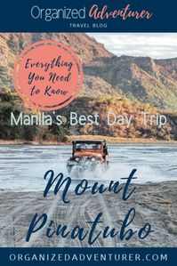 A comprehensive guide about the best day trip from Manila, Philippines - hiking Mount Pinatubo! This guide covers how to travel there, what to bring, and what to expect!  Find more travel inspiration at organizedadventurer.com