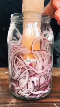 Follow @makehealthyfoodrecipes to discover delicious & healthy recipes for every meal 😋😋  PICKLES & FERMENTS - TAJIN PICKLED RED ONIONS 🧅  By @Nomeatdisco  Recipe:  Ingredients 3 large Red Onions 1 1/4 Cup water 1 1/4 Cup white vinegar 1 tbsp apple cider vinegar 3 tbsp brown sugar 1 tbsp Tajin 1 tbsp salt 1/2 tbsp peppercorns 3 cloves 1 tsp chilli powder