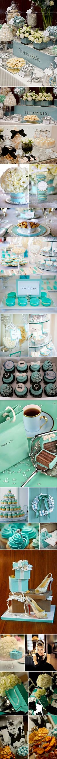 Breakfast at Tiffany themed Wedding/Wedding Shower. such a cute idea for a wedding shower