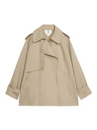 Short Oversized Trench Coat - Beige - Jackets & Coats - ARKET WW