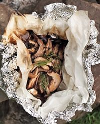 Mushrooms get a wallop of garlic and dill as they're softened into woodsy deliciousness.