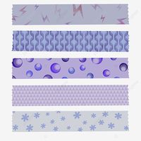 Cartoon tape sticker purple