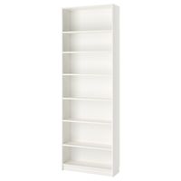 IKEA - BILLY, Bookcase, white, This bookcase has a height extension unit, allowing you to make the most of the wall area. Adjustable shelves can be arranged according to your needs. Different wall materials require different types of fasteners. Use fasteners suitable for the walls in your home.