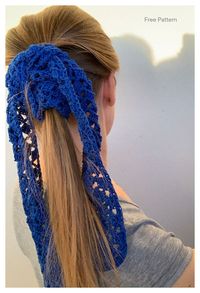 Long Elegant Hair Scarf Free Crochet Patterns