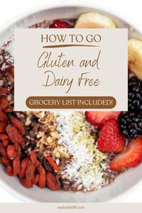 Looking for a guide to show you what you need to know to go gluten and dairy free? You'll want to pin this post and save it for later! Grocery list included! Gluten free dairy free | Healthy eating | Gluten free dinner ideas