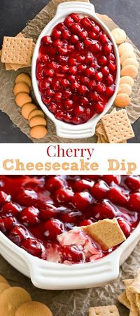 Cherry Cheesecake Dip Recipe This looks great, but find a way to make without cool whip and with whole foods.