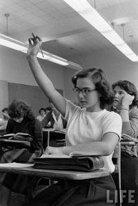 Great Falls Central Catholic High School (Nat Farbman. 1954)-Student Life Vintage Photos #1950s #backtoschool #vintagephoto