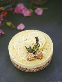 Raw Lemon Ginger Chia Cheesecake (Free From: gluten & grains, dairy, eggs, and refined sugar)