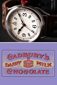 The Nº 1905 watch ➡️ Cadbury Dairy Milk The Nº 1905 has a Ronda Quartz movement with a sapphire coated crystal lens, which offers significantly more scratch resistance vs. traditional glass, plastic or acrylic crystal as well as being extremely strong. In 1904, George Cadbury Jnr was given the challenge to develop a milk chocolate bar with more milk than anything else on the market. Dairy Milk was launched in June 1905.