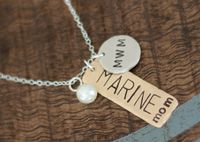 Marine Mom Necklace Marine Mom Necklace www.allmyheartshop.etsy.com