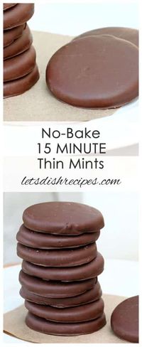 No-Bake 15 Minute Thin Mints: Make your own Thin Mint cookies at home in just 15 minutes!