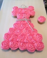 Princess pull apart cupcake cake.