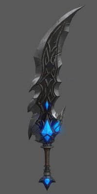 tryndamere's sword - Game model - Fan Art by Kassyo PantojaAproveitando que meu irmão precisava do modelo low poly da lamina do tryndamere eu acabei finalizando o modelo e aplicando alguns conhecimentos que eu tinha aprendido. Da qui para frente devo finalizar muito melhor tudo oq eu vá fazer.