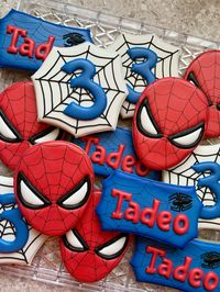 Galletas de mantequilla decoradas #spidermancookies #spiderman #spidermanhomecoming #spiderverse  #galletas #cookies