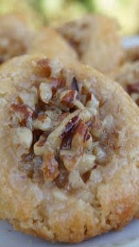 Pecan Pie Thumbprint Cookies ... lovely for Fall or Christmas baking!