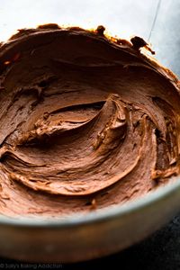 Deliciously soft, creamy, silky, and easy PERFECT chocolate buttercream recipe! sallysbakingaddiction.com