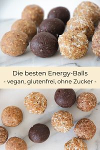 Hier kommt Deine Zauberformel für die besten Energy Balls! Schoko-Haselnuss, Apfel-Zimt oder kreiere Deine eigene Lieblingssorte. Das Rezept ist so einfach und vielfältig. Alle Energy Balls sind vegan, glutenfrei und ohne Zucker!