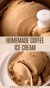 This is the best homemade Coffee Ice Cream recipe. With a bold punch of strong coffee and a smooth, creamy texture, this old-fashioned churned recipe is for coffee lovers.