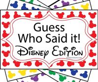 Free Printable Guess Who Said It: Disney Edition ⋆ The Quiet Grove