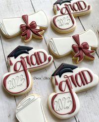 Graduation Cookies; Grad Cookies; Class of Cookies; Decorated Sugar Cookies