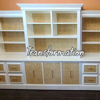 Transformation from plain to fabulous #transformation  #furnitureideas #whitecanebookcase