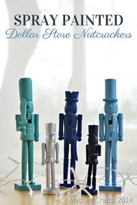 Spray Painted Dollar Store Nutcrackers