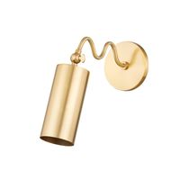 This Bea 1 Light Wall Sconce in Aged Brass is perfect for those looking to add a touch of elegance to their décor. Designed for the sophisticated homeowner, its steel construction and aged brass finish infuse a classic look with a trendy edge. Ideal for any space where you desire a warm, inviting atmosphere and a hint 