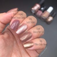 I don’t have any dupes for @Essie’s “Teacup Half Full”. What I did find however were some complementing colors and things in the same area…