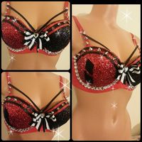 Harley quinn inspired rave bra by LaEDMdesigns on Etsy