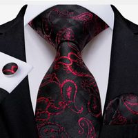 Men's Italian Silk Tie Includes Pocket Square And Cuff Links.. Tie Is A Black And Burgundy Subtle Paisley. Tie, Pocket Handkerchief, And Cuff Links Are All A Matching Trio. Originally $85. Regency Hill Exclusively For Lourie And Son