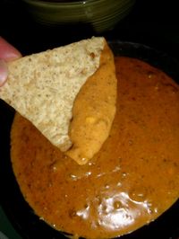 Chili’s Skillet Queso Dip Copycat: Cube 1 lb. of Velvetta in skillet and add 1 (15 ounce) can Hormel No Beans Chili, 1 c. milk, 2 t. chili powder, 2 t. paprika, 1 Tbs. lime juice, 1/2 t. ground cayenne pepper, & 1/2 t. ground cumin. Cook over medium heat, stirring, until cheese is melted. Reduce to low and allow to simmer for best flavor.