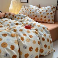 Cute Autumn Pumpkins Print Bedding Set - roomtery