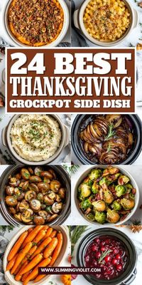 Discover 24 Thanksgiving crockpot side dishes that will make your holiday meal prep a breeze. From garlic mashed potatoes to green bean casserole, these recipes are perfect for creating a delicious and stress-free Thanksgiving feast. Whether you’re planning your Thanksgiving menu or need easy Thanksgiving sides, this collection has you covered. Save this pin and explore crockpot recipes that are flavorful, simple, and perfect for your holiday table!