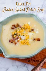 Indulge in a guilt-free bowl of heaven with our Crock Pot Loaded Baked Potato Soup. This easy-to-make recipe is weight watchers friendly, clocking in at just 6 points per serving. With rich flavors and a velvety texture, it's the perfect comfort food without the guilt. Topped with crispy bacon, cheddar cheese, and green onions, this soup is a flavor explosion you won't be able to resist. Set it and forget it in your crock pot for a hassle-free cooking experience. 