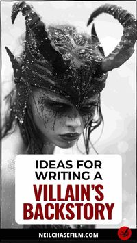 Looking for ideas for a backstory for your story villain? Click to see this list of villain ideas, along with ideas for how to write a good backstory for a villain.  Save this pin for when you are writing a villain in your story or screenplay!