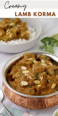 This delicious creamy lamb korma is simple to make at home with my easy to follow instruction. Juicy tender lamb cooked in rich and flavourful creamy curry sauce. #lambcurry #indiancurry