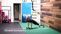 Try this killer dumbbell workout using hybrid moves. It is a great cardio workout!