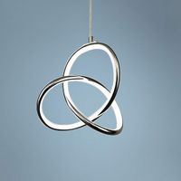 dweLED Vornado 7 1/2" Wide Chrome LED Mini Pendant - #72G90 | Lamps Plus