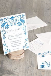 Wow! Pretty and unique letter pressed wedding invitations. Love this design!