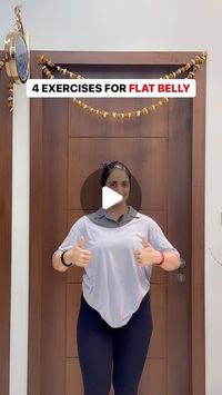 NISHA ARORA FITNESS on Instagram: "Full Flat Belly Workout  Easy Exercises At Home  Each Exercise- 4 sets 30 reps   #excercise #trendingreels #instalike #viralvideos #homework"