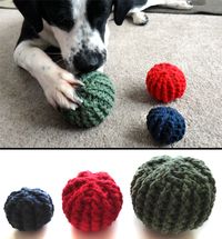 Crochet Spot....textured ball dog toys